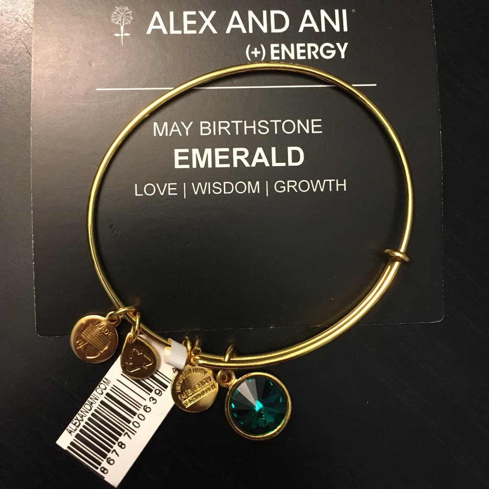 Alex and Ani Emerald Birthstone Bracelet